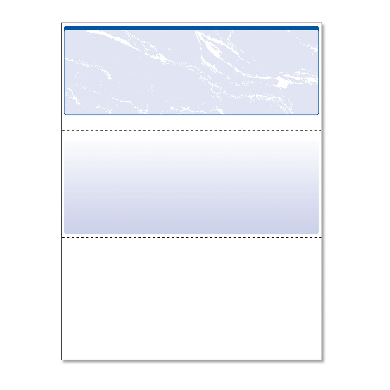 DocuGard Security Business Checks, Letter Size 8.5" x 11", 24 lb, Marble Blue, 500 Sheets per Ream