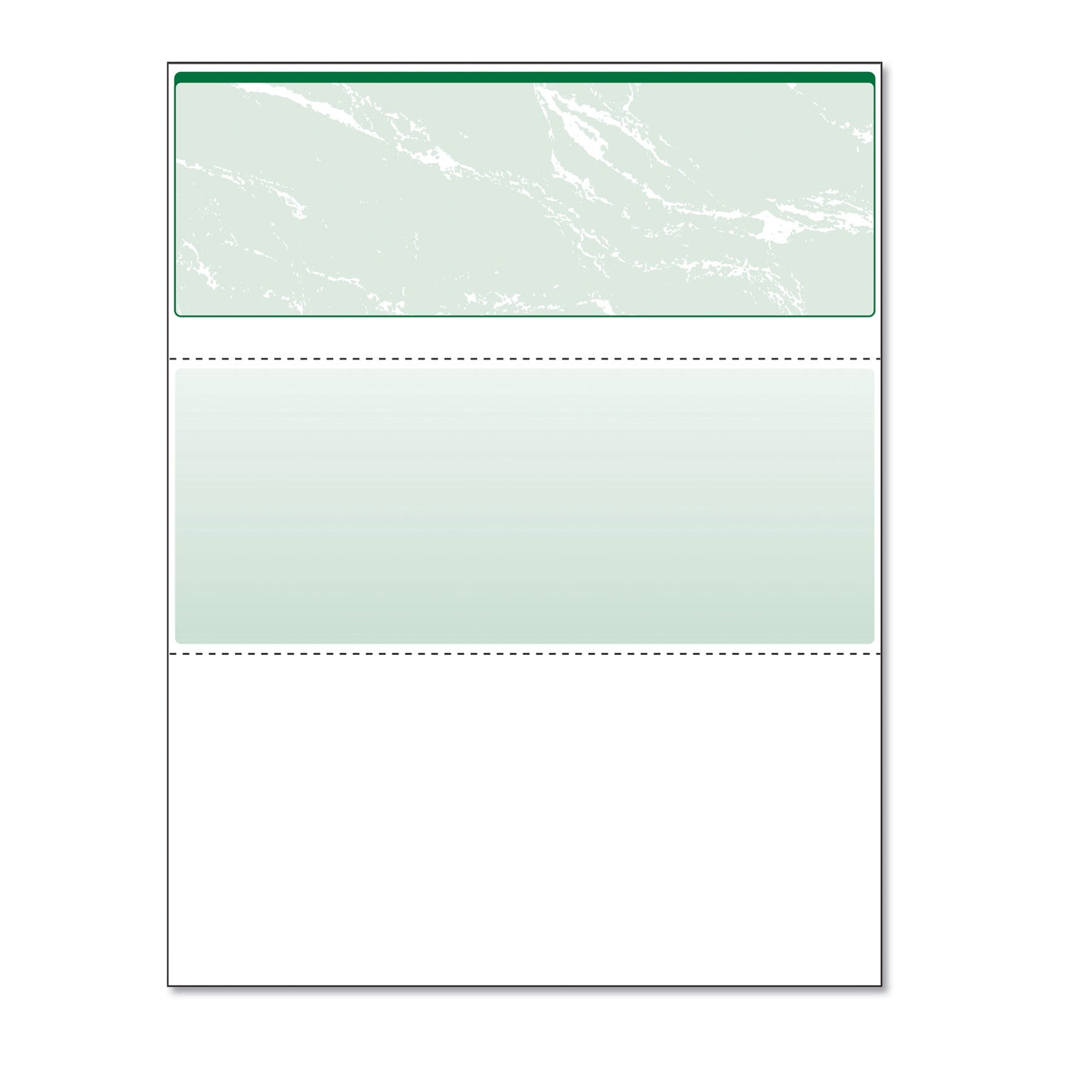 DocuGard Security Business Checks - Letter - 8 1/2" x 11" - 24 lb Basis Weight - Erasure Protection, Watermarked - Marble Green - 500 / Ream