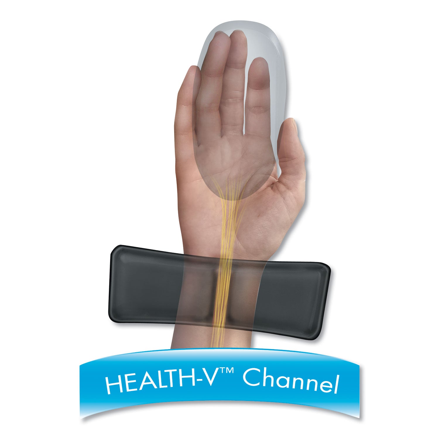 Fellowes Mouse Pad / Wrist Support with Microban&reg; Protection - 0.88" Height x 8.25" Width x 9.88" Depth - Black - Memory Foam - 1