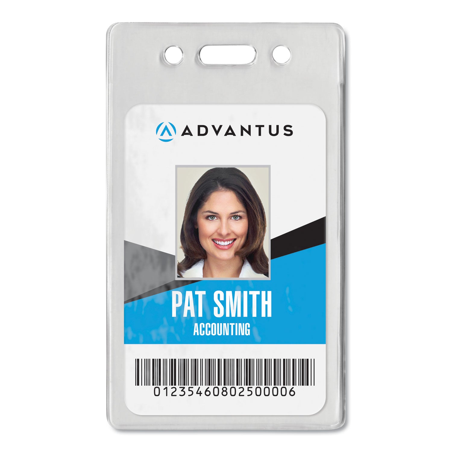 Proximity Badge Holders, Vertical, Clear, Pack of 50