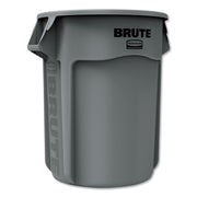 55 gal Capacity - Round - Handle, Heavy Duty, Reinforced, UV Coated, Damage Resistant, Warp Resistant, Fade Resistant - 33" Height x 26.4" Diameter - Plastic - Gray - 1 Each