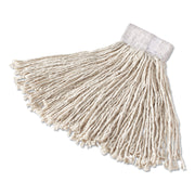 Super Stitch Cotton Looped End Wet Mop Head, Large, 1" White Headband, 6/Carton