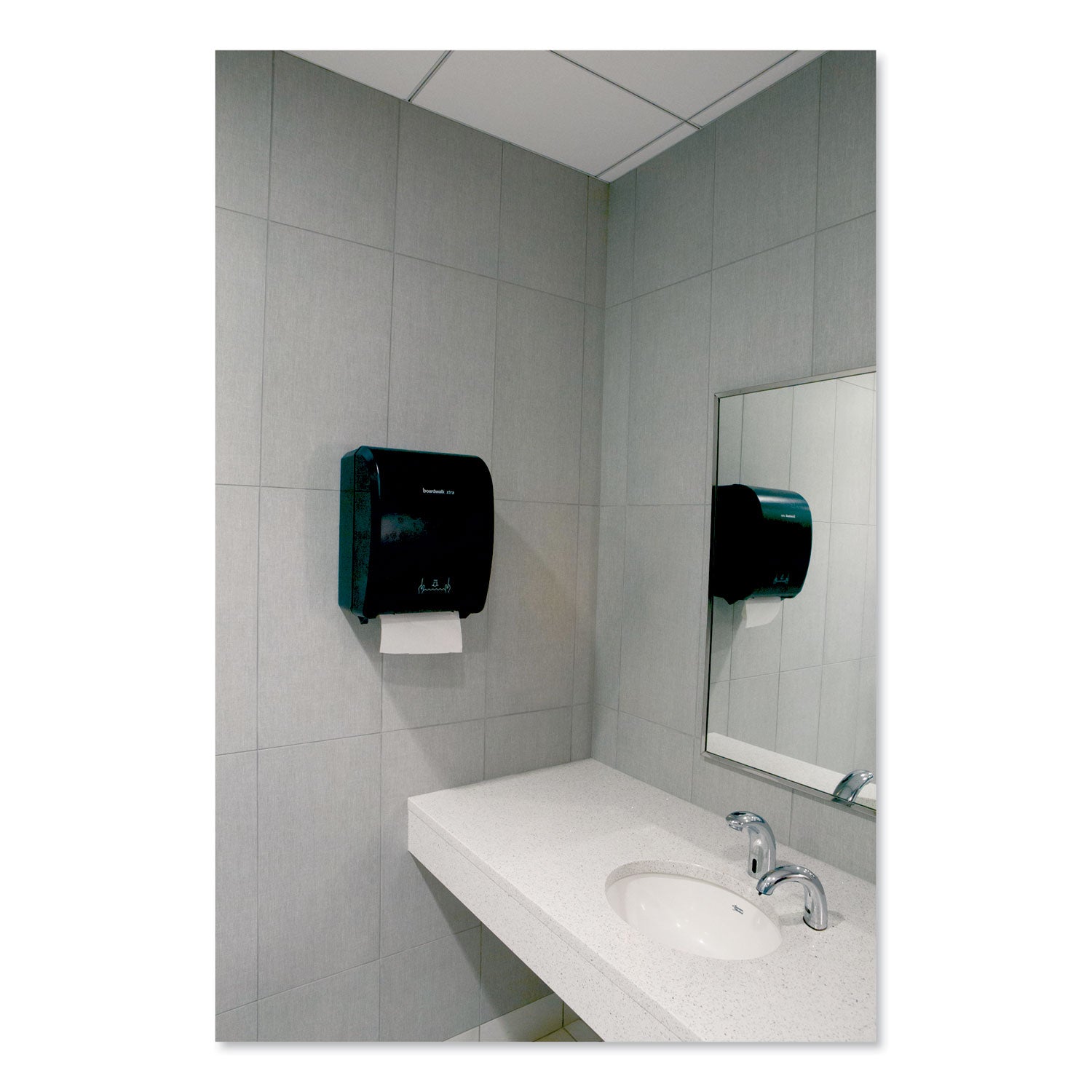 Xtra Mechanical Hands-Free Towel Dispenser, 12.31 X 9.31 X 15.94, Black