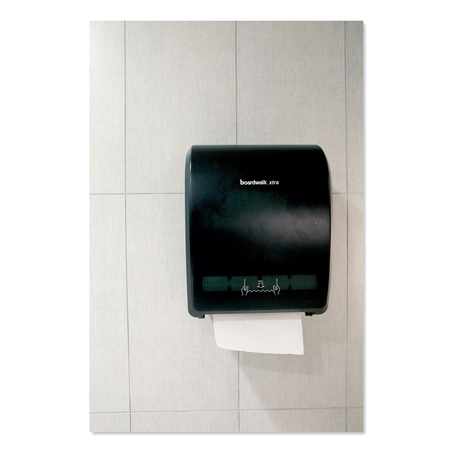 Xtra Mechanical Hands-Free Towel Dispenser, 12.31 X 9.31 X 15.94, Black