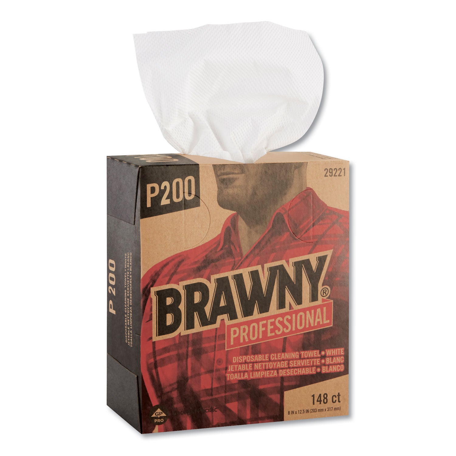 12.50" Length x 8" Width - Absorbent, Strong, Streak-free, Durable - White - 148/Box - 20 / Carton