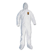A20 Elastic Back And Ankle Hood And Boot Coveralls, 2x-Large, White, 24/carton