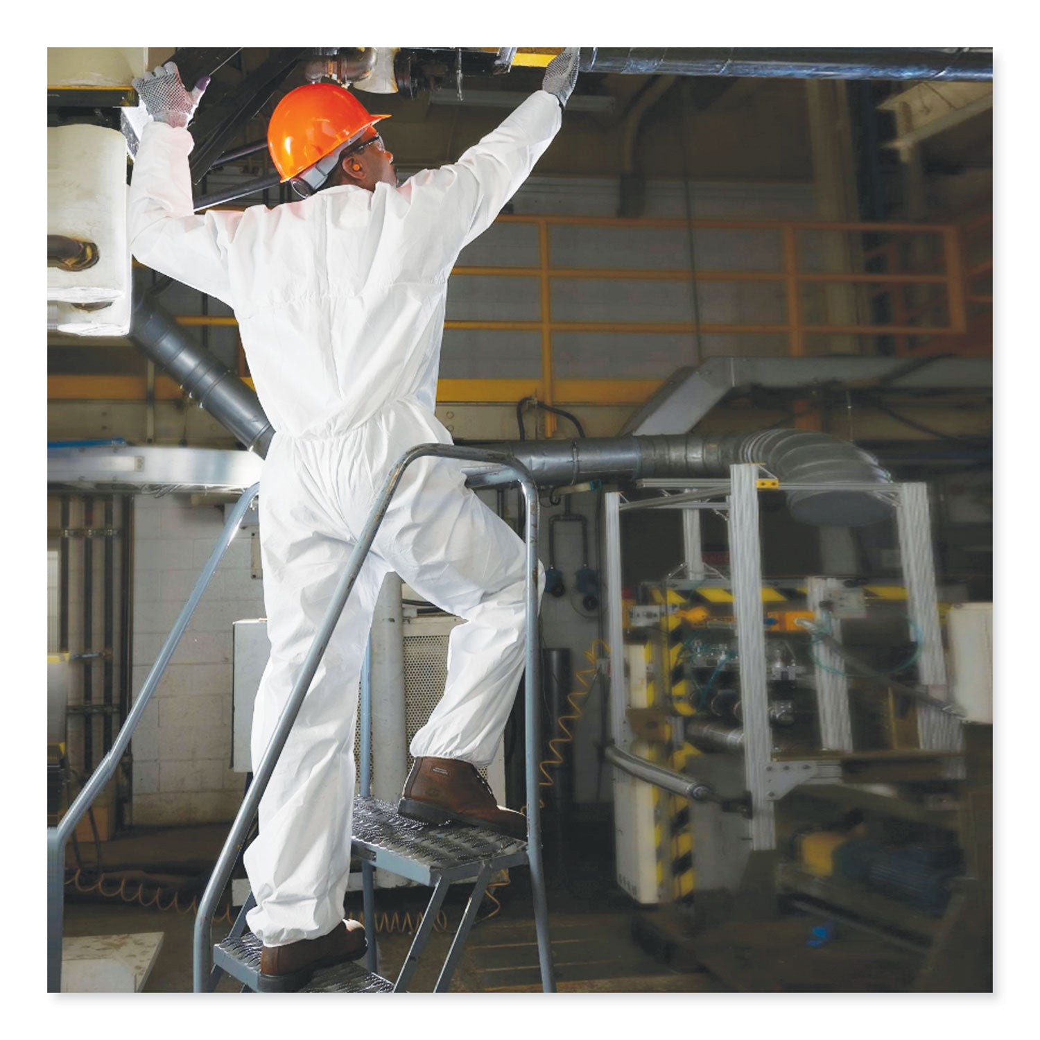 A30 Elastic-Back Coveralls, White, X-Large, 25/Carton