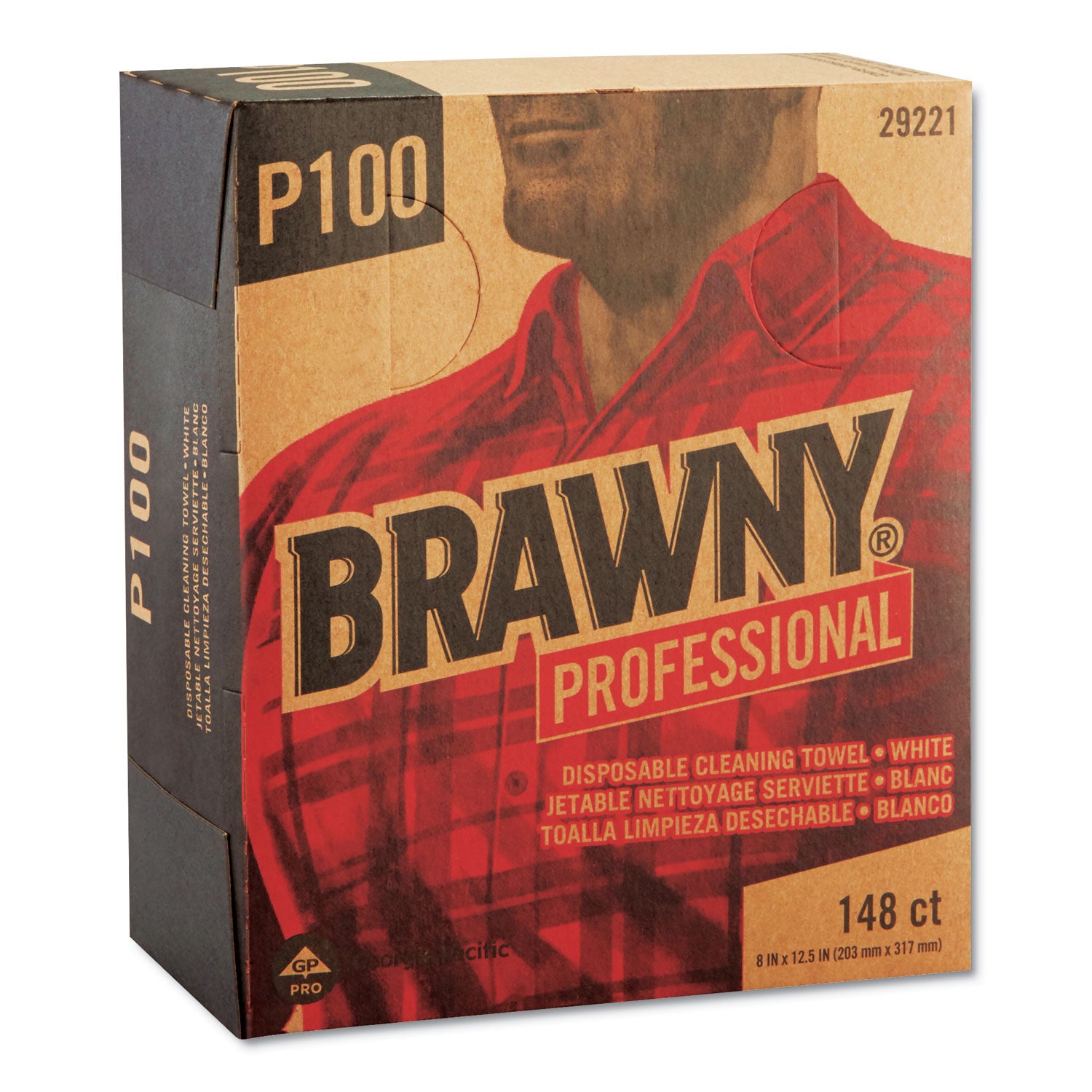 12.50" Length x 8" Width - Absorbent, Strong, Streak-free, Durable - White - 148/Box - 20 / Carton