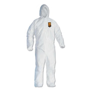 A40 Elastic-Cuff And Ankle Hooded Coveralls, 4x-Large, White, 25/carton