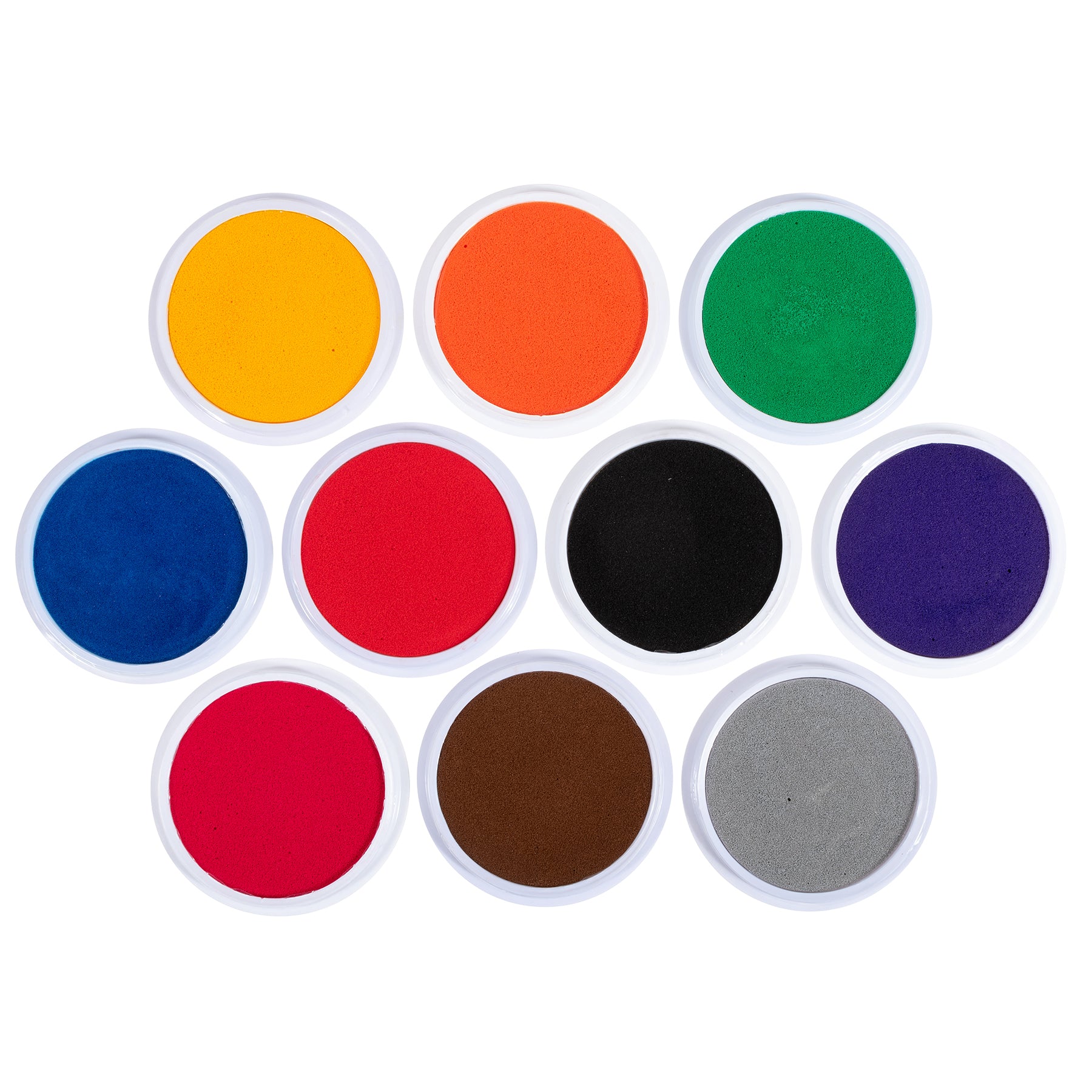 Jumbo Circular Washable Stamp Pads - Set of 10