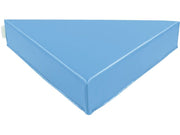Delta Triangle Pouffe - Blue, 29.9"L x 29.9"W x 4.7"H