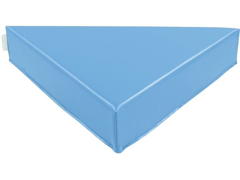 Delta Triangle Pouffe - Blue, 29.9"L x 29.9"W x 4.7"H