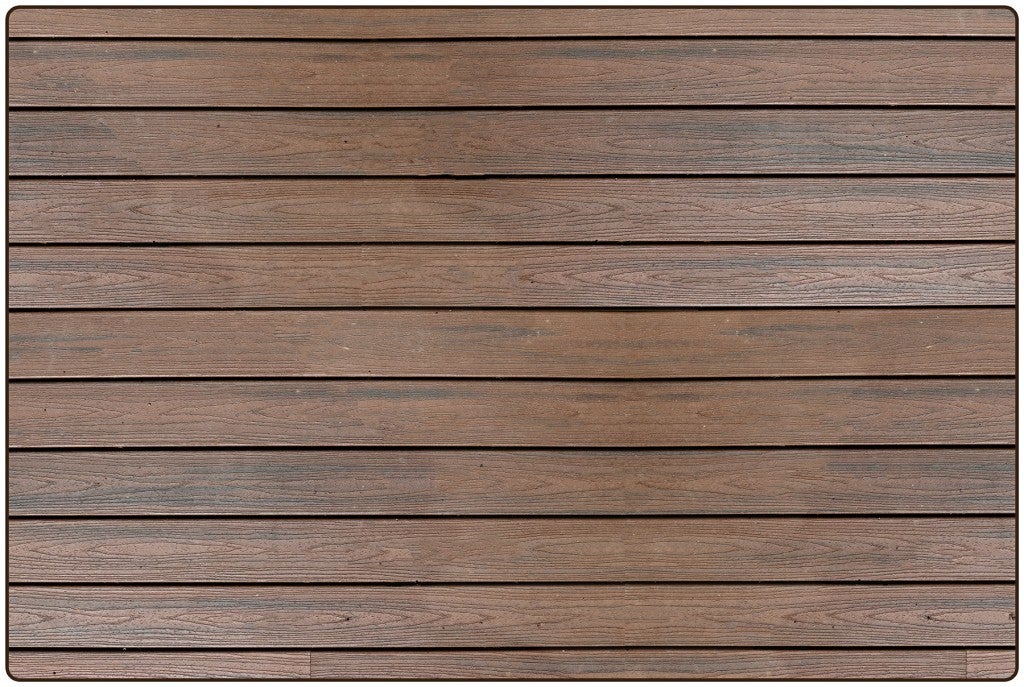 Dark Wood Carpet  - 4ft x 6ft - Rectangle - Brown