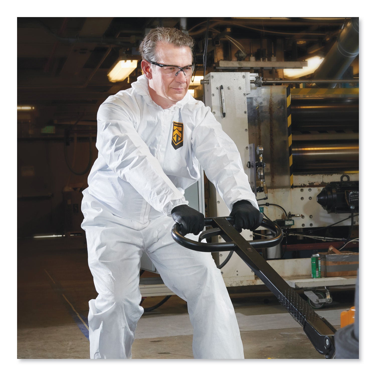 A40 Elastic-Cuff, Ankle, Hooded Coveralls, 3x-Large, White, 25/carton