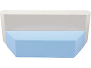 Delta Bench - Light Blue/Ivory, 9.8"H