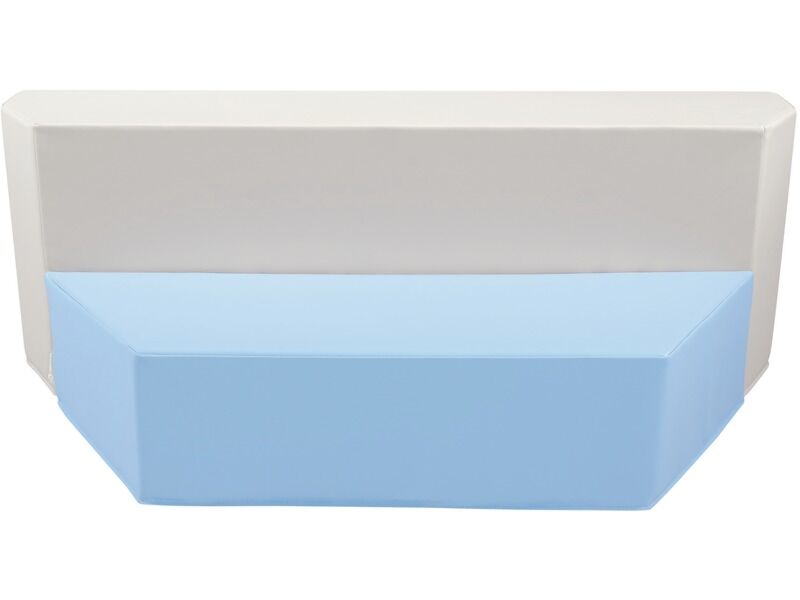 Delta Bench - Light Blue/Ivory, 9.8"H