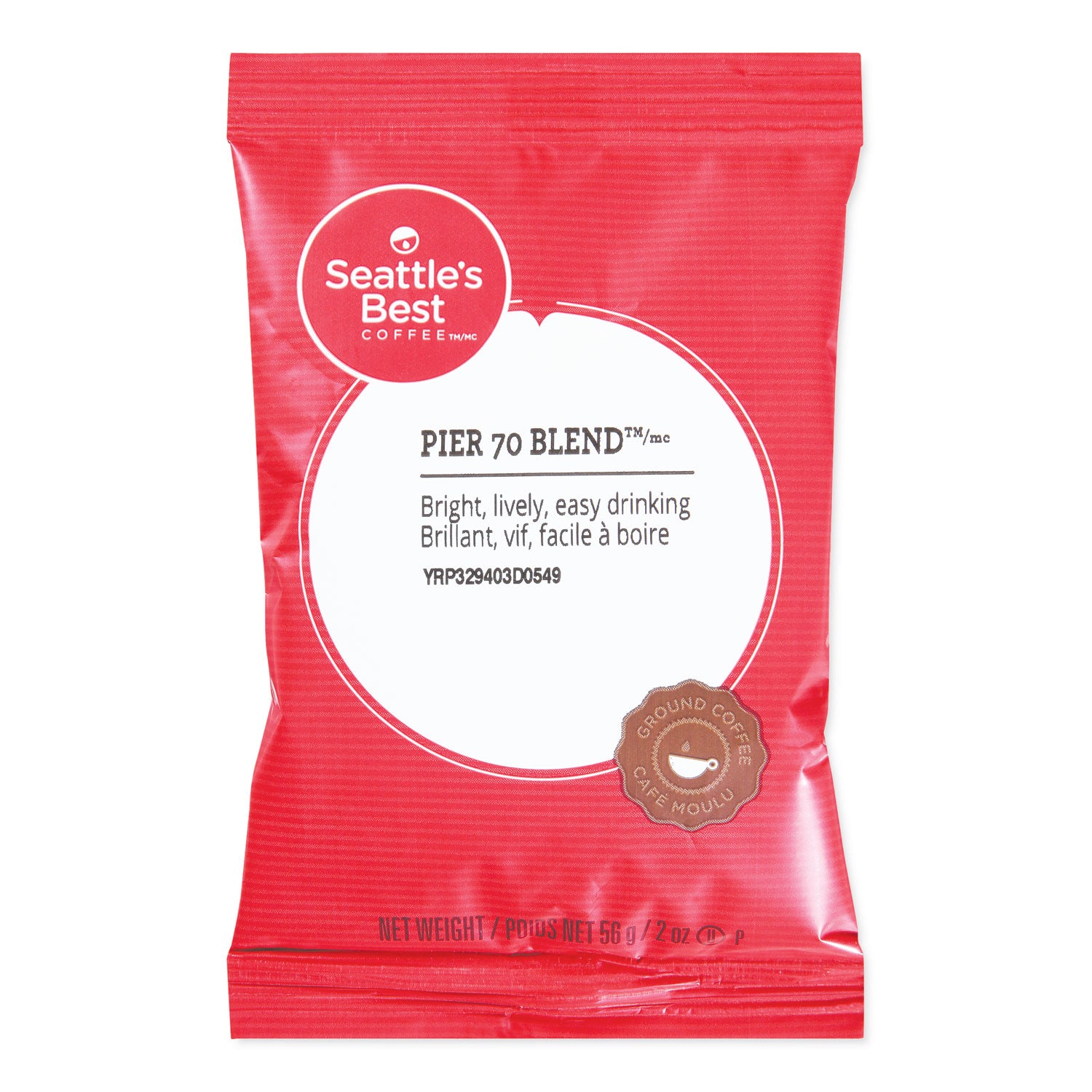 Premeasured Coffee Packs, Pier 70 Blend, 2 Oz Packet, 18/box