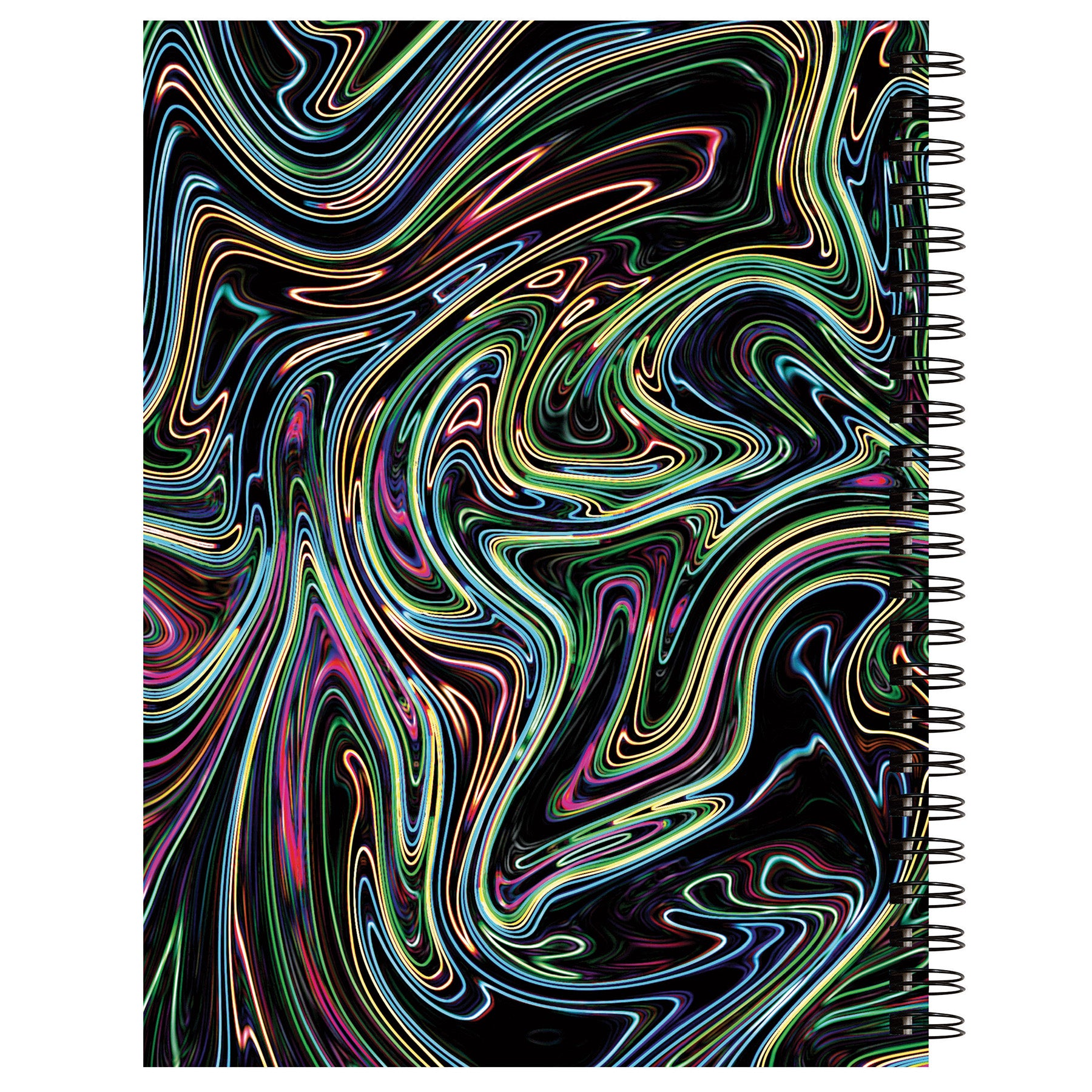 Fashion Poly Sketch Book, 9" x 12", 75 Sheets, Neon Abstract Design