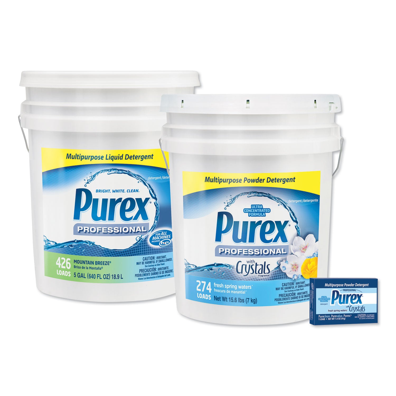 For Fabric - Concentrate - Powder - 249.60 oz (15.60 lb) - Fresh Spring Waters Scent - Recommended For: Dirt Remover, Stain Remover - White - 1 Each