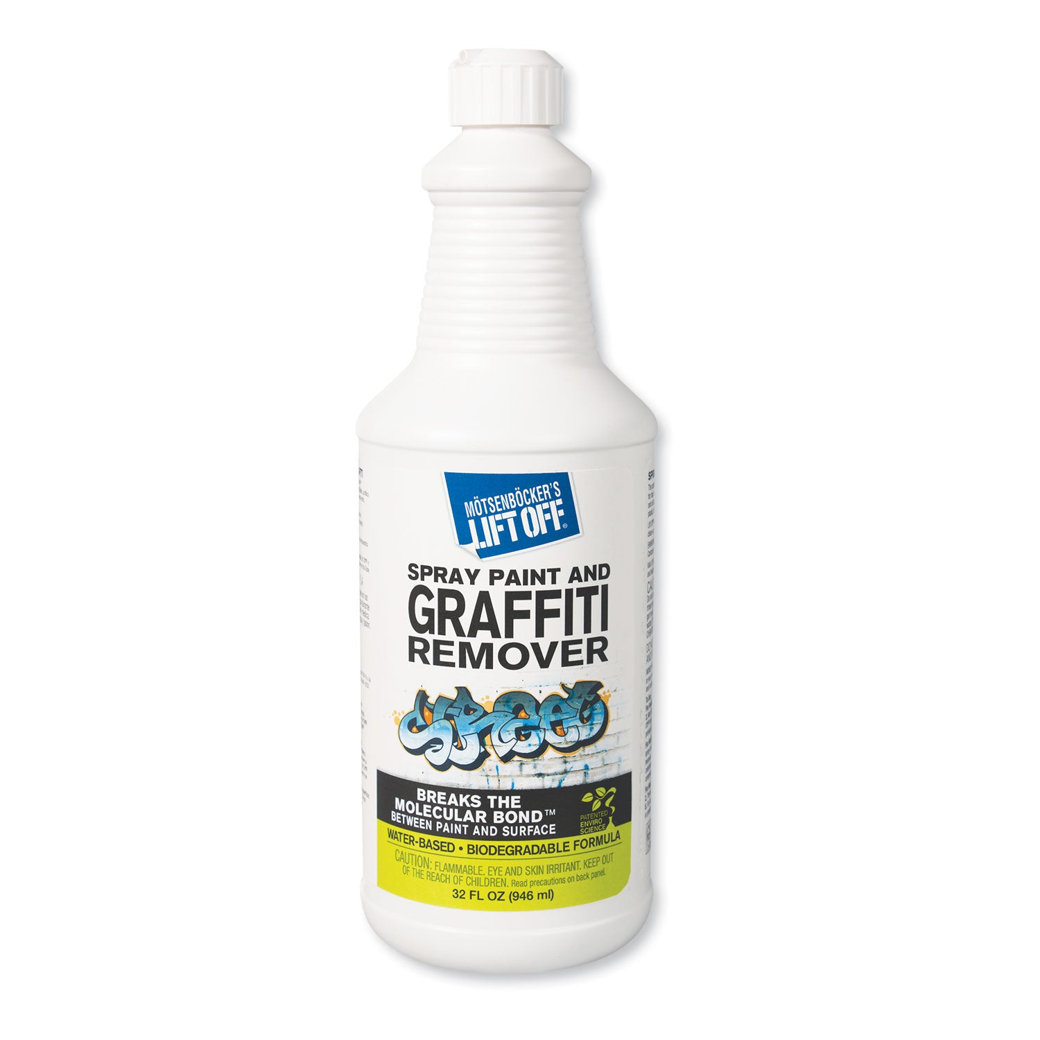 Mötsenböcker's Lift Off Spray Paint/Graffiti Remover - 32 fl oz (1 quart) - Environmentally Friendly, Water Based - White - 1 Each