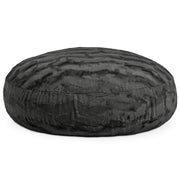 Jaxx Cocoon 4 Foot Bean Bag Chair - Faux Fur, Black