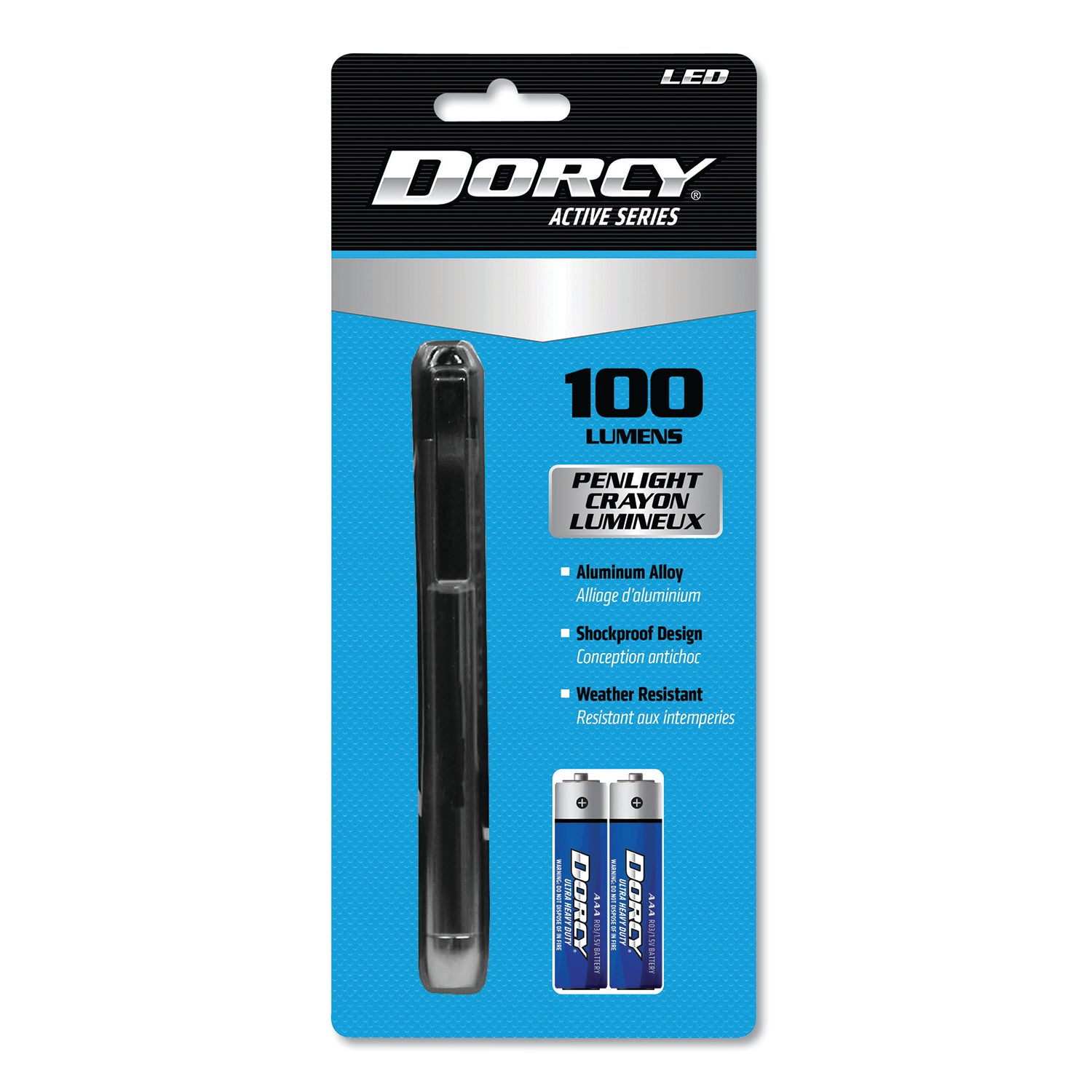100 Lumen Led Penlight, 2 Aaa Batteries (included), Silver