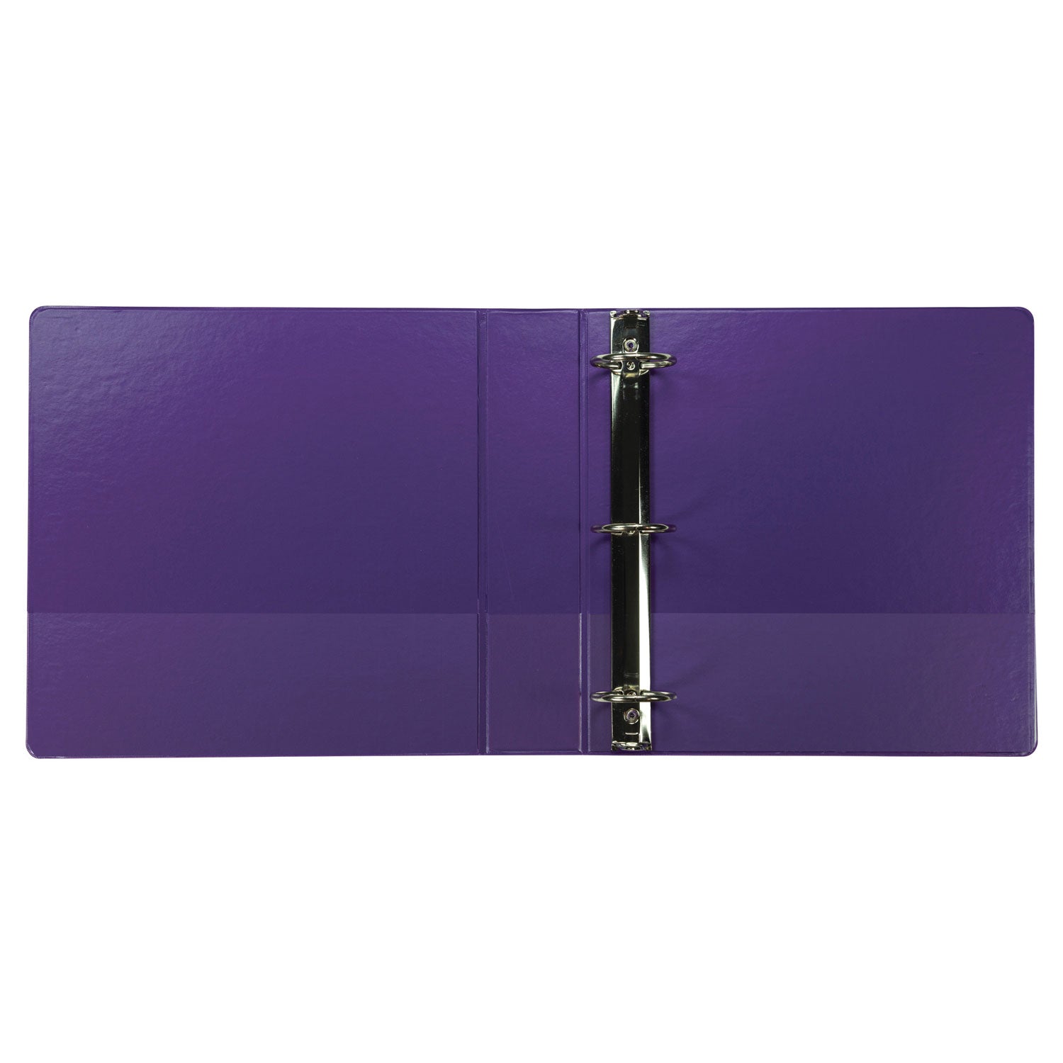 Samsill Earth's Choice Plant-based View Binders, 1 1/2" Capacity, Letter Size, 3 Round Rings, Purple, Recycled, Bio-based, PVC-free, Non-stick, Clear Overlay, 2 Pack