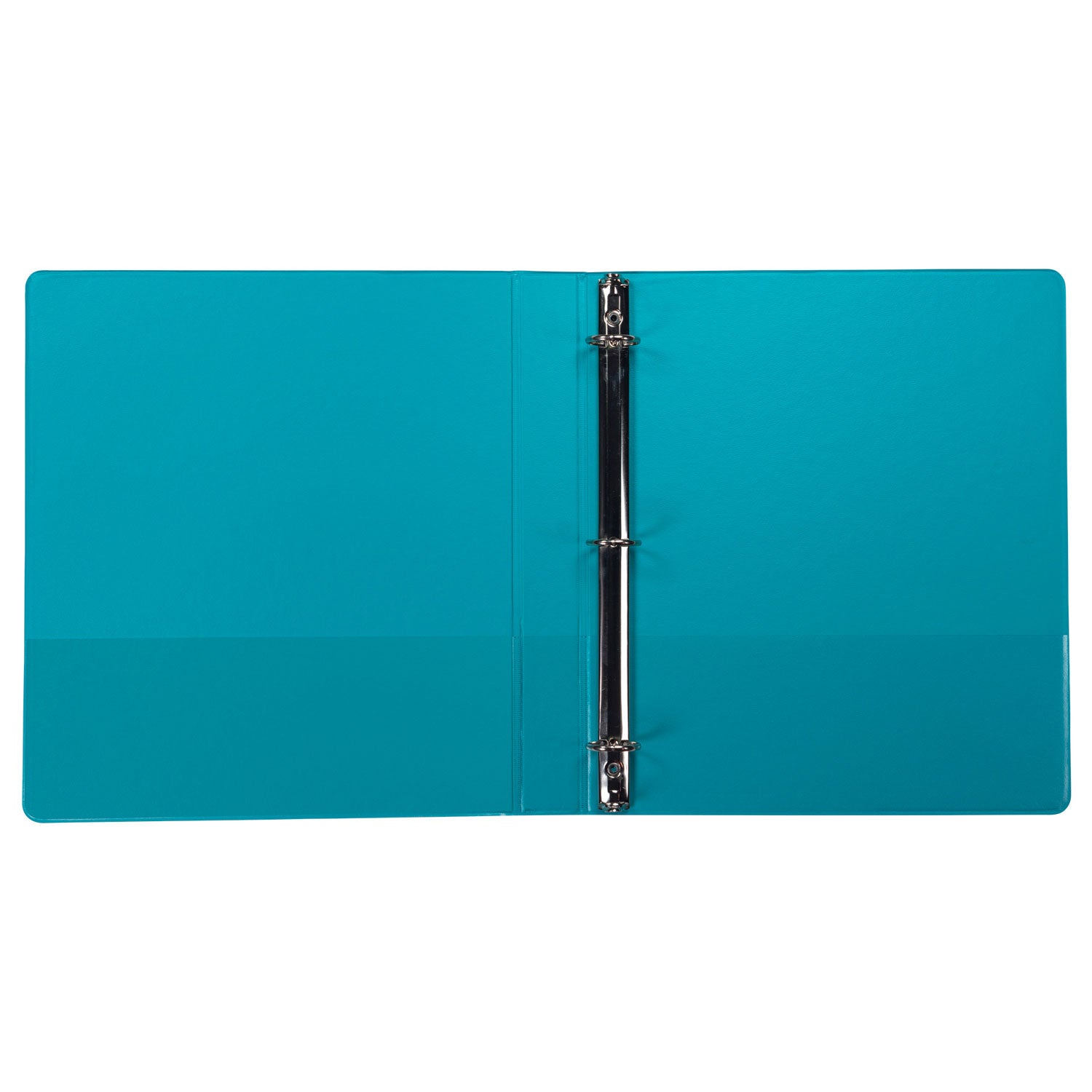 Samsill Earth's Choice Plant-based View Binders, 1" Capacity, Letter Size, 3 Round Rings, 2 Internal Pockets, Turquoise, 2 Pack