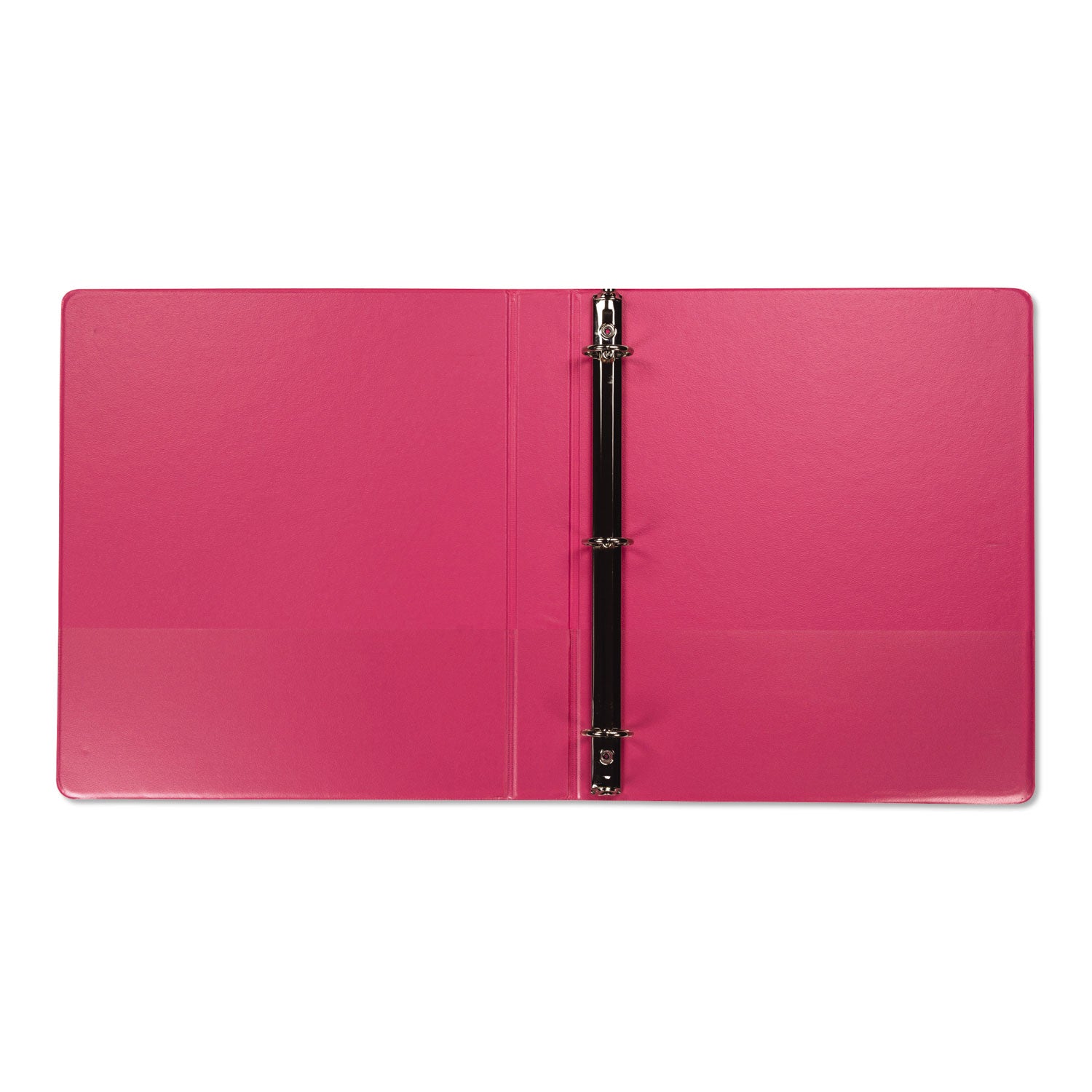 Samsill Earth's Choice Plant-based View Binders, 1" Capacity, Letter Size, 3 Round Rings, 2 Internal Pockets, Berry Pink, Durable, Clear Overlay, Recycled, 2 Pack