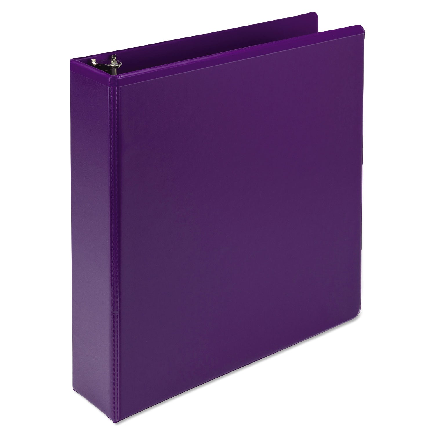 Samsill Earth's Choice Plant-based View Binders, 2" Capacity, Letter Size, 3 Round Rings, 2 Internal Pockets, Purple, Recycled, Clear Overlay, Durable, 2 Pack