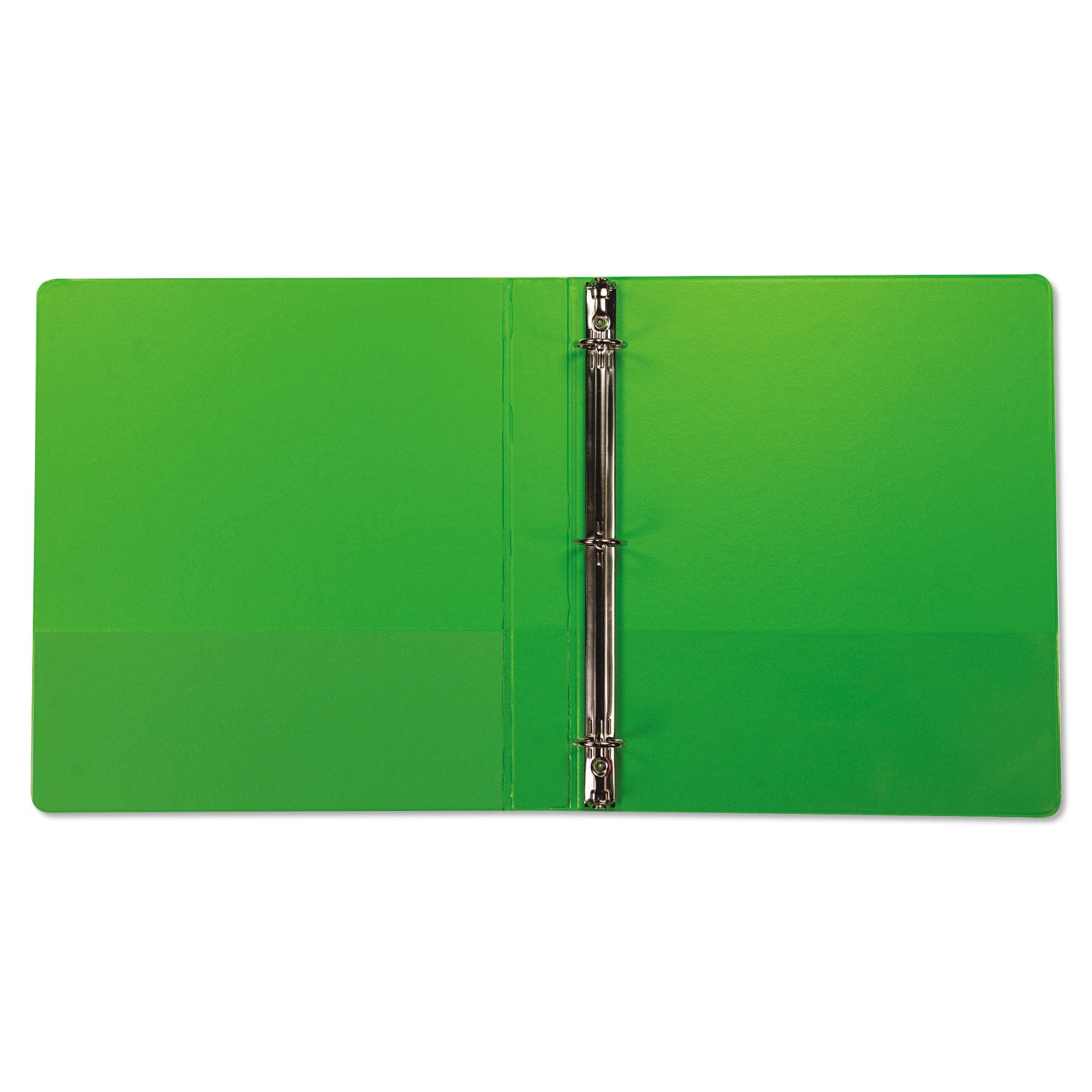 Samsill Earth's Choice Plant-based View Binders, 1" Capacity, Letter Size, 3 Round Rings, 2 Internal Pockets, Lime, Durable, Recycled, Clear Overlay, 2 Pack