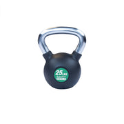 Chrome, Rubber Kettlebell 25Lb