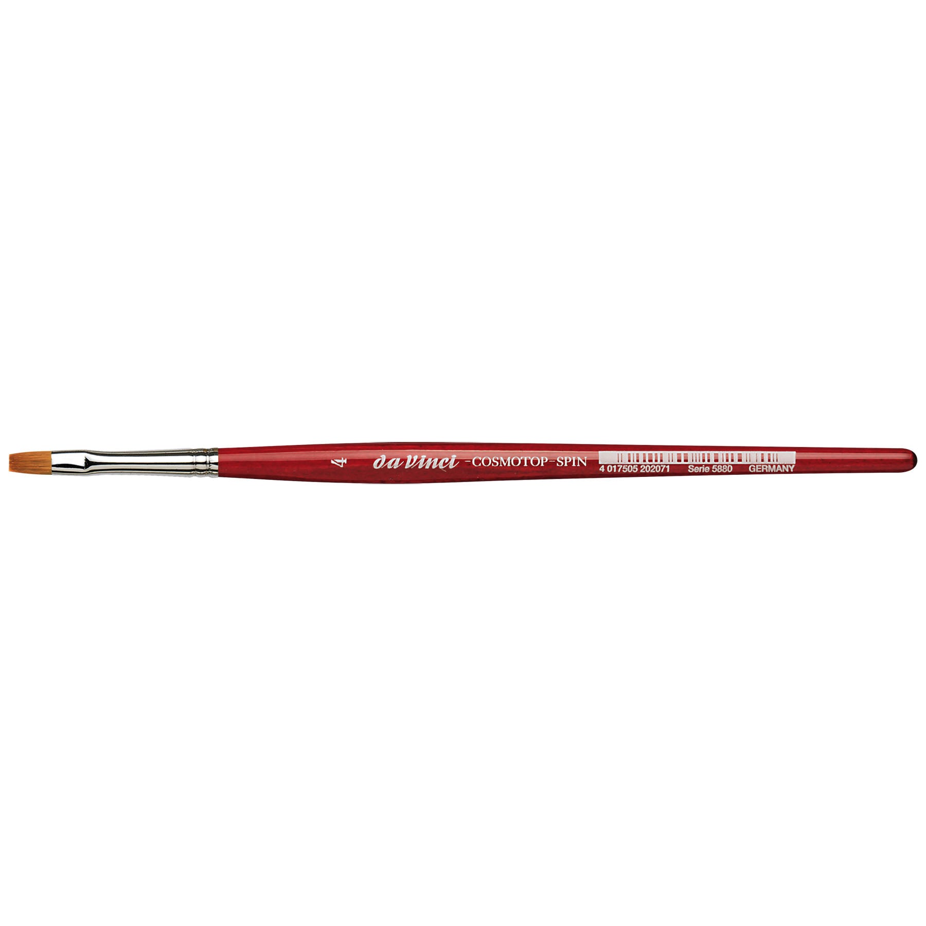 COSMOTOP-SPIN Silkpainting Brush, Synthetic, Watercolor, Flat, Size 4