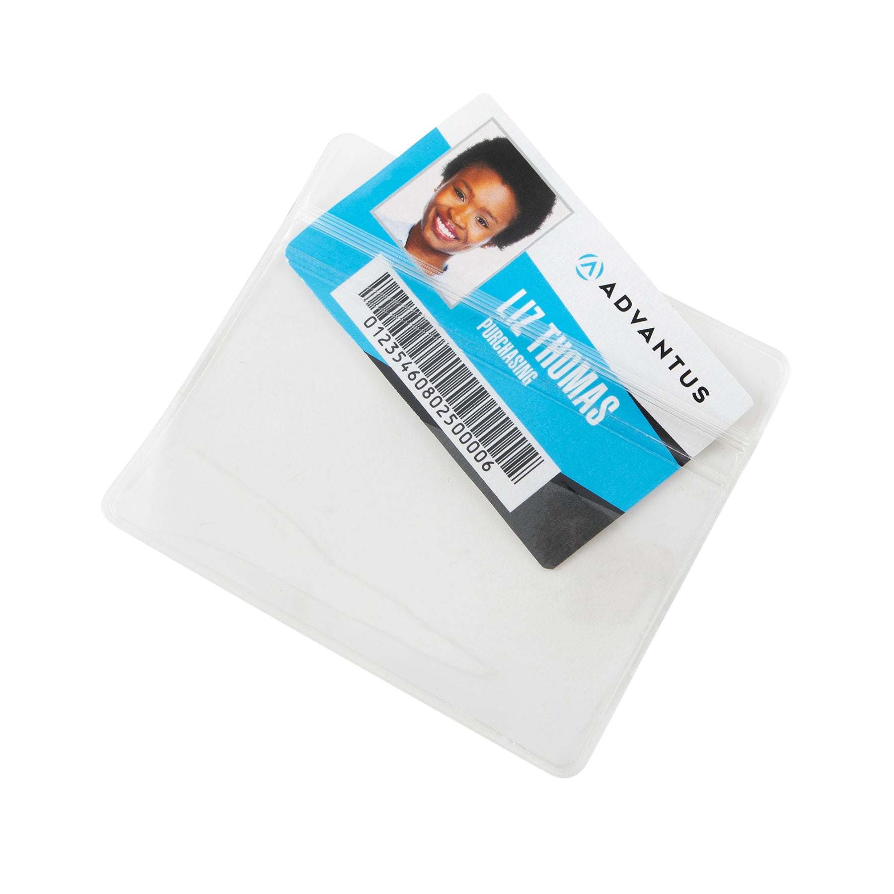 Re-sealable Badge Holders, Horizontal, Frosted