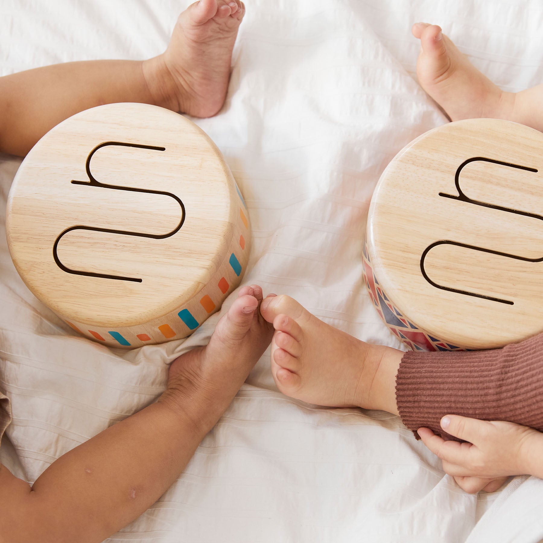 Wooden Solid Drum Toy Percussion Instrument