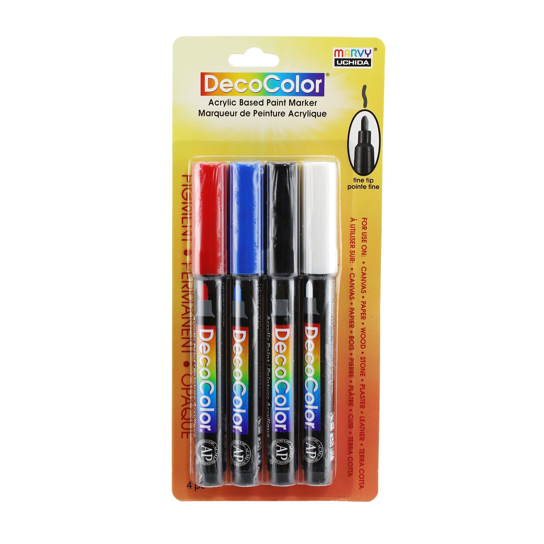 215-4C DECOCOLOR ACRYLIC FINE 4PCS SET C