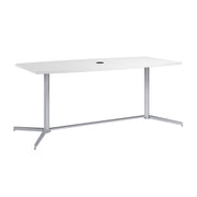 Bush Business Furniture 72-inch Office Conference Table with Metal Base in White - 73.25" Width x 35.98" Depth x 30.28" Height