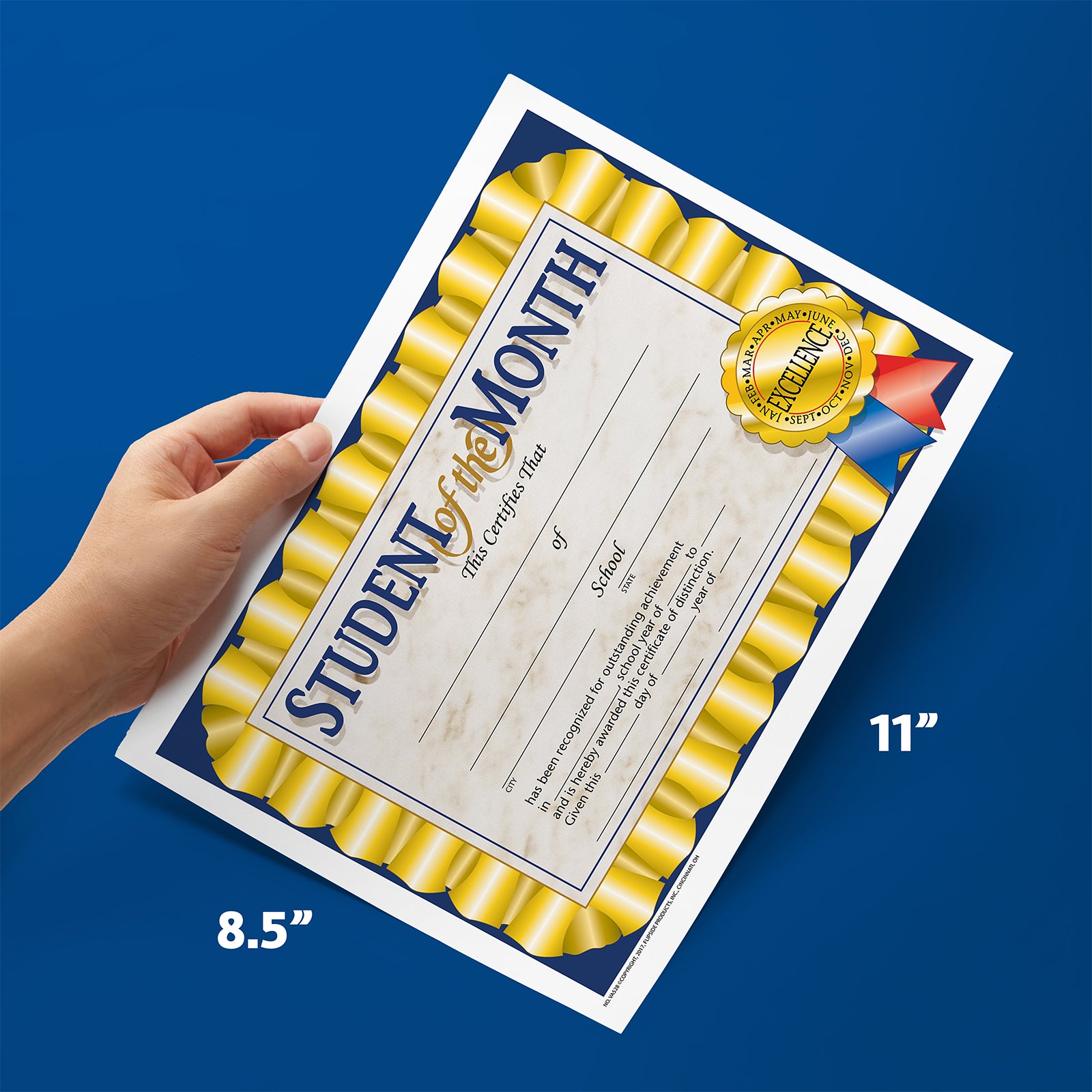 Student of the Month Certificate, 8.5" x 11", Pack of 30