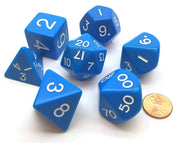 7-Set Tube Opaque Jumbo Blue with White
