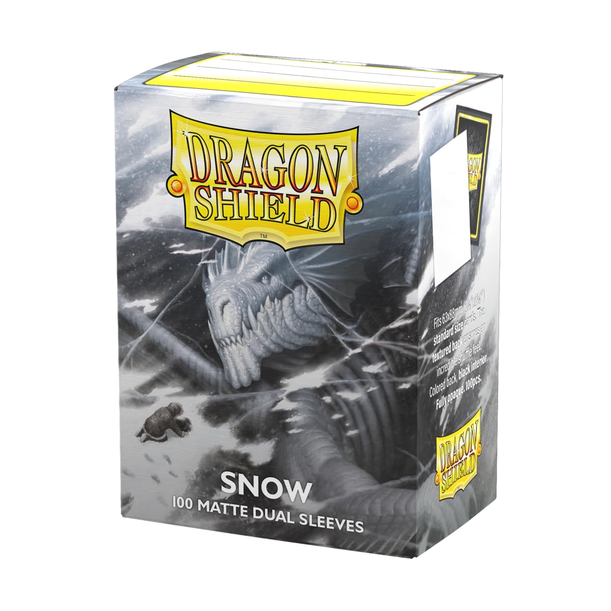 Dragon Shield | Matte Dual Standard Size Card Sleeves | 100 CT - Smooth & Tough Premium TCG Sleeves - Compatible with Pokemon, Flesh & Blood, One Piece & Magic The Gathering | Snow