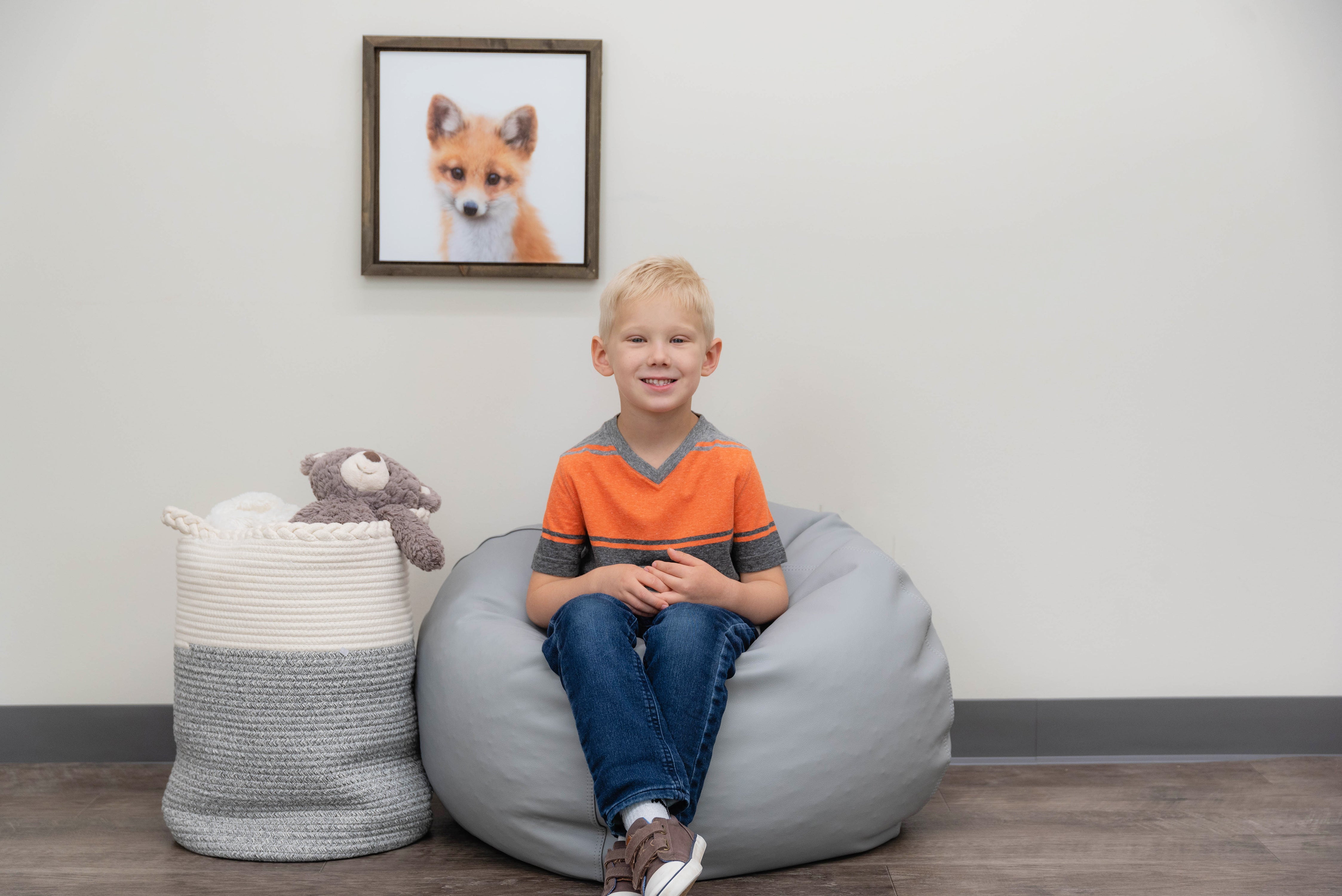 26" Round Bean Bag - Gray