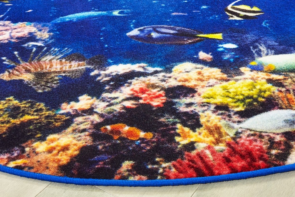 Explore the Ocean Rug - 3ft x 5ft - Rectangle - Blue