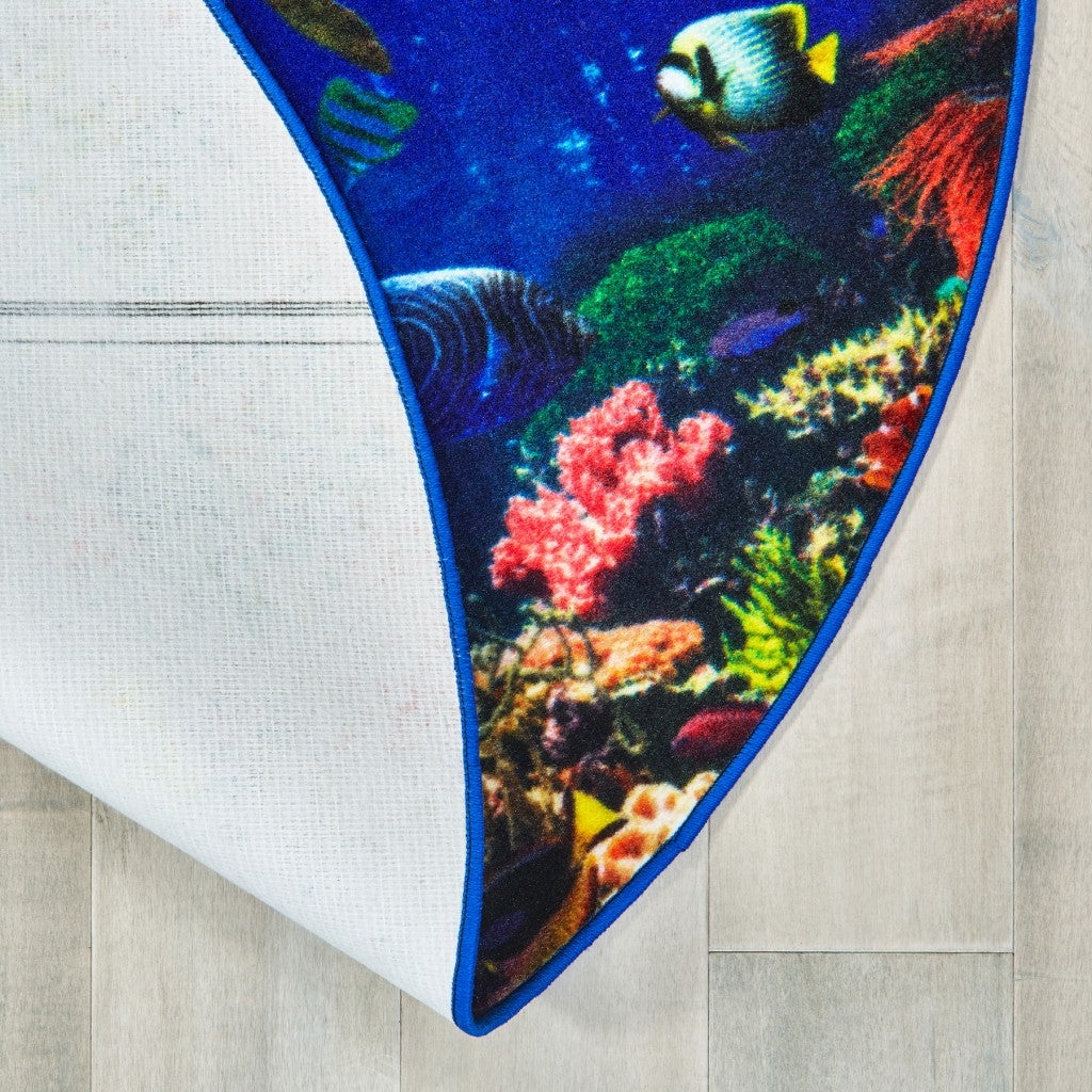 Explore the Ocean Rug - 6ft - Round - Blue