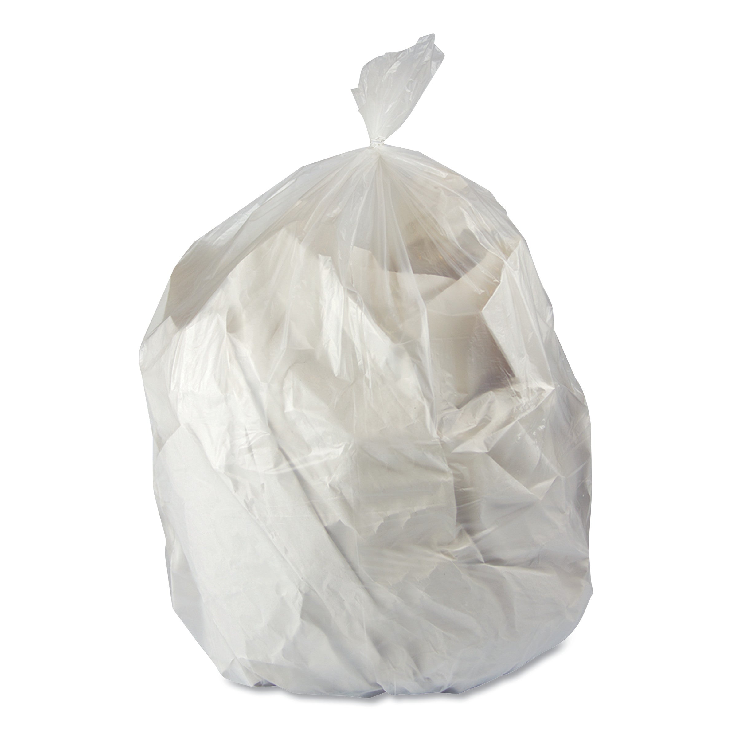 Linear Low-Density Can Liners, 7 gal, 0.35 mil, 20" x 21", Clear, Flat Pack, 1,000/Carton