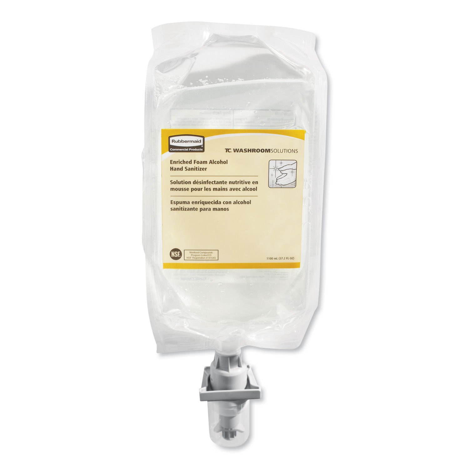 Fragrance-free Scent - 1.16 quart - Kill Germs - Hand - White Clear - Dye-free, Hygienic - 4 / Carton