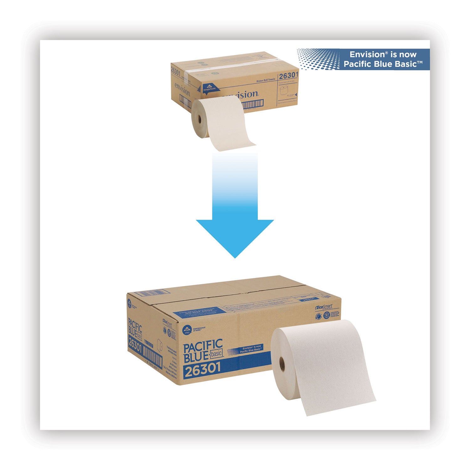 1 Ply - 7.87" Width x 800 ft Length - Brown - 6 / Carton