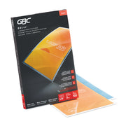 GBC Fusion EZUse Laminating Pouches - Sheet Size Supported: Menu - Laminating Pouch/Sheet Size: 5 mil Thickness - Glossy - for Document - UV Resistant, Durable, Fade Resistant - Clear - 100 / Box