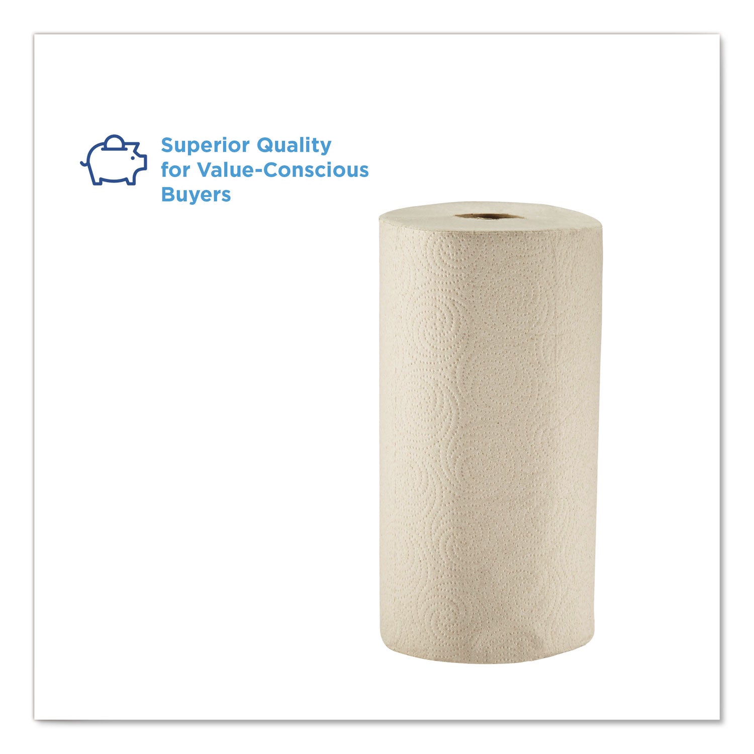 2 Ply - 11" Width x 8.80" Length - 250 Sheets/Roll - Brown - 12 / Carton