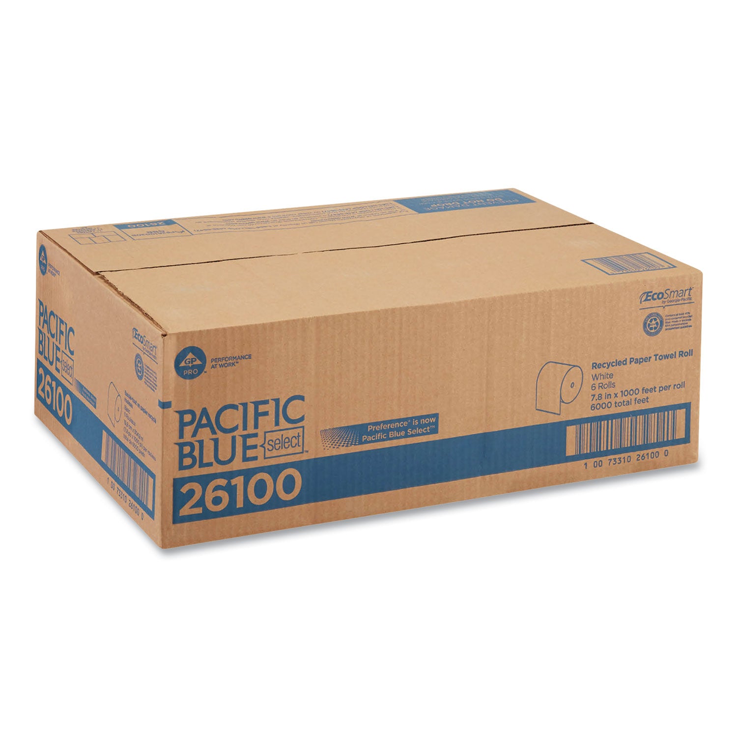 7.88" Width x 1000 ft Length - 1000 Sheets - 1 5/8" Core - White - Paper - 6 / Carton