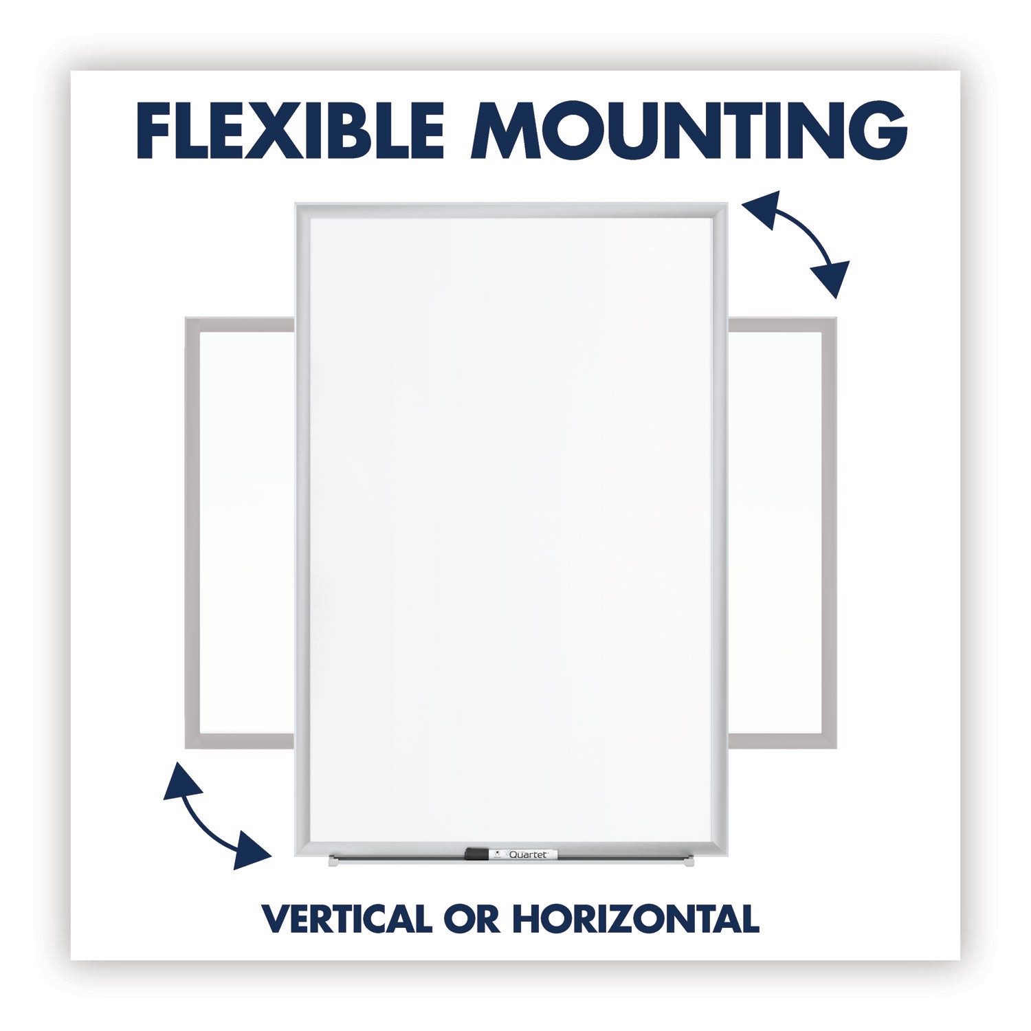 Quartet Classic Whiteboard - 72" (6 ft) Width x 48" (4 ft) Height - White Melamine Surface - Silver Aluminum Frame - Horizontal/Vertical - Durable, Smooth Surface, Flexible - 1 Each - TAA Compliant